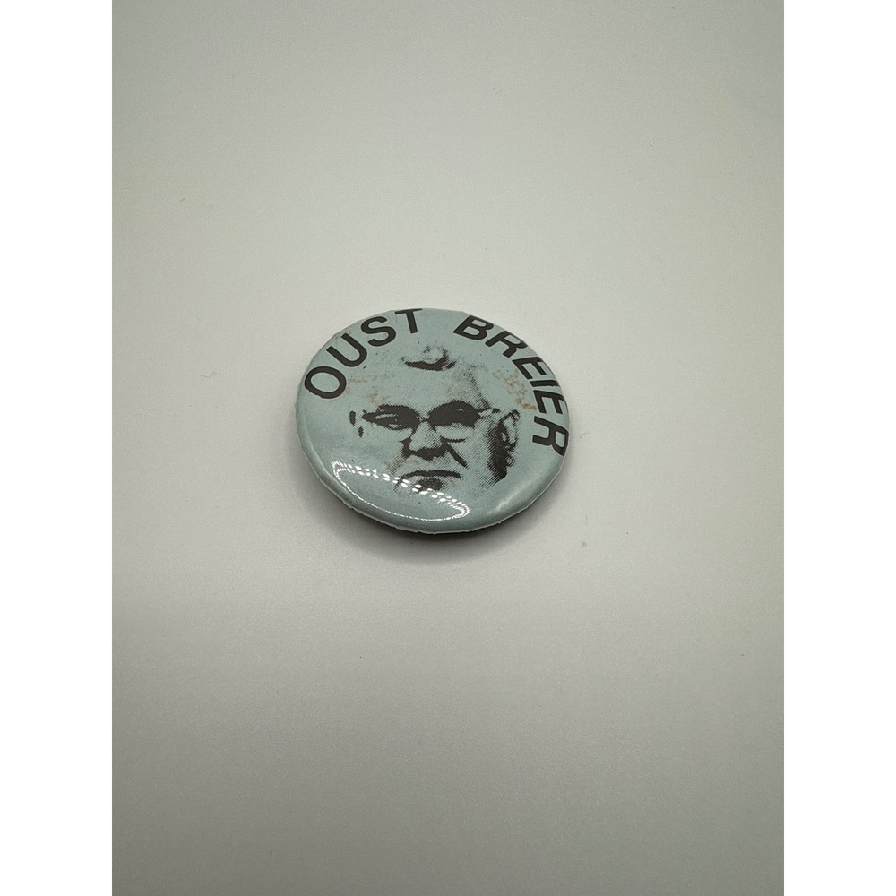 Vintage 1981 Oust Breier Milwaukee Police‎ Chief Harold Breier Protest Button
